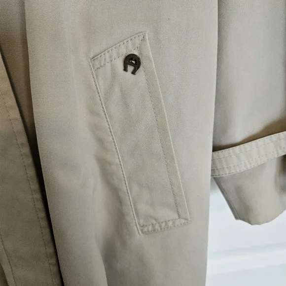 Vintage ETIENNE AIGNER Womens Full‎ Length Trench Coat SIZE 12 - Regular RN35148 - Picture 4 of 16